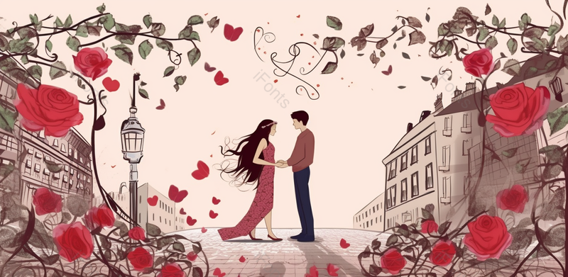 手绘欧风风格520情人节约插画,插画/手绘图,插画/手绘图库,插画/手绘图下载,插画/手绘